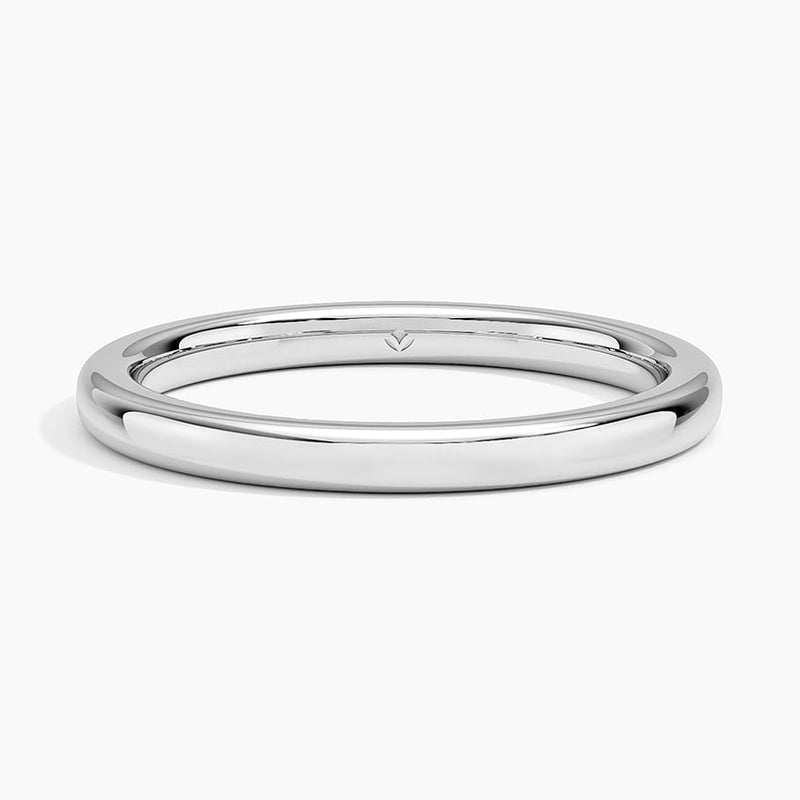 Classic Comfort 2mm - White Gold - Top