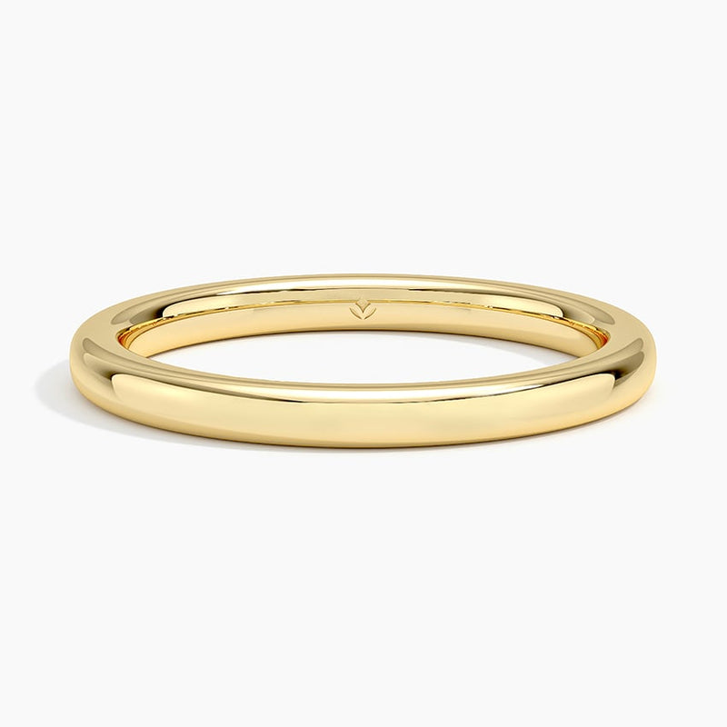 Classic Comfort 2mm - Yellow Gold - Top