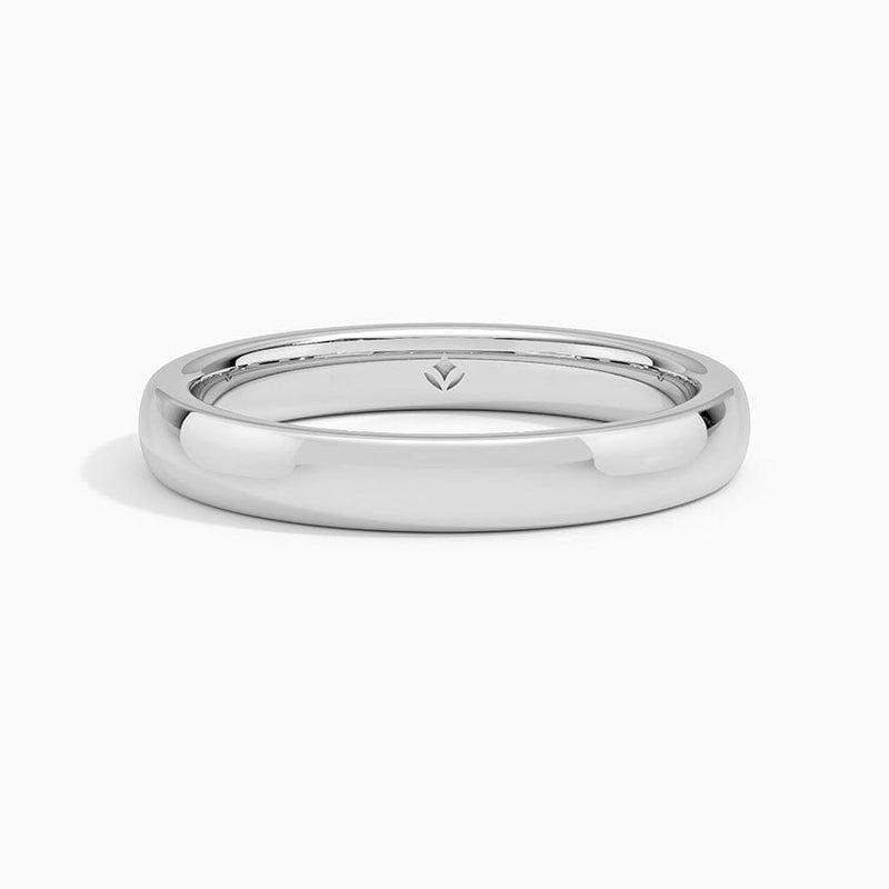 Classic Comfort 3mm - White Gold - Top