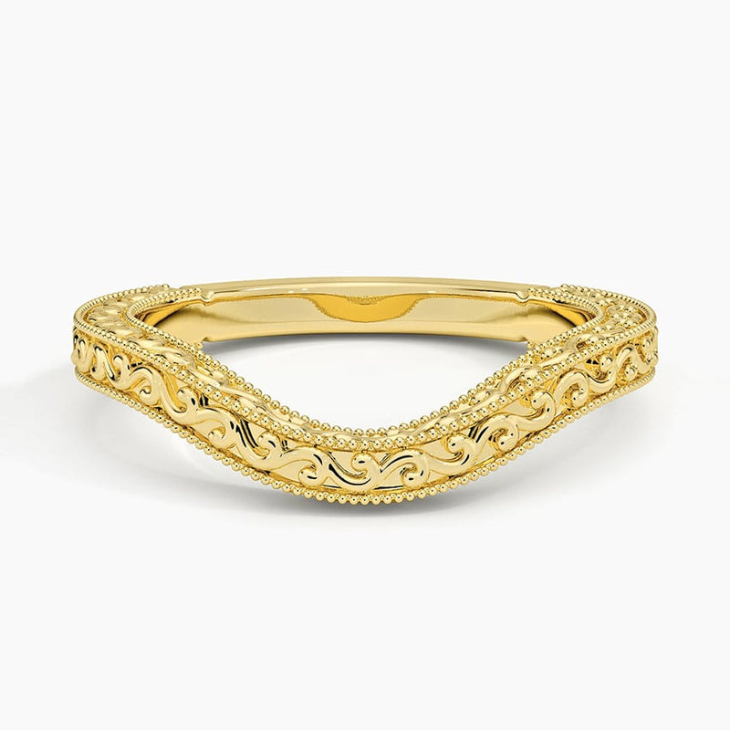 Engraved Contour - Yellow Gold - Top