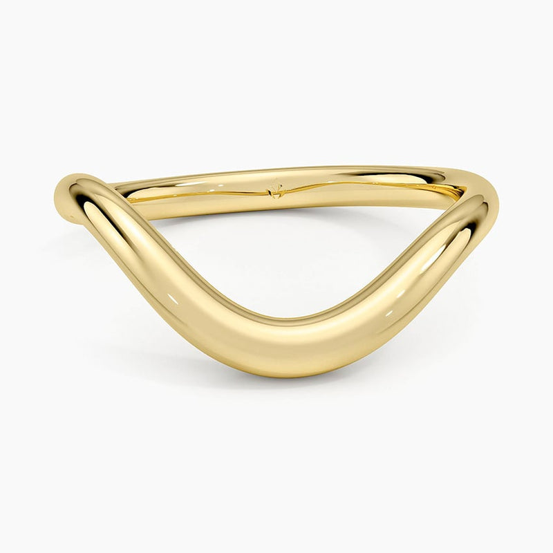 Sculpted V - Yellow Gold - Top