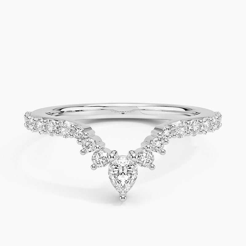 Pear Crown - White Gold - Top