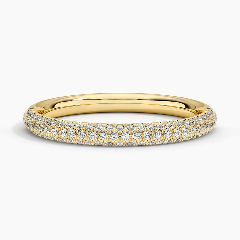 Double Micro Pavé - Yellow Gold - Top