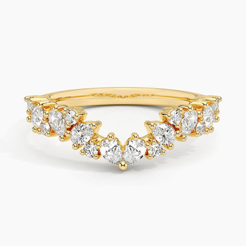 Pear Contour - Yellow Gold - Top