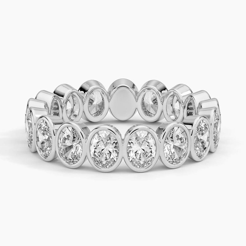Oval Bezel Eternity - White Gold - Top