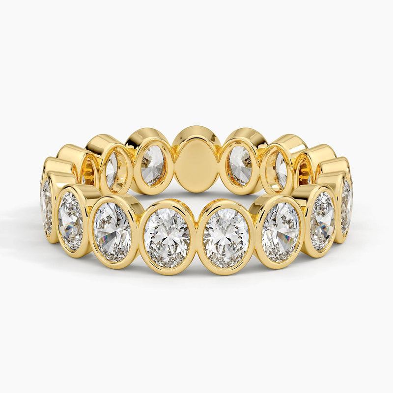 Oval Bezel Eternity - Yellow Gold - Top