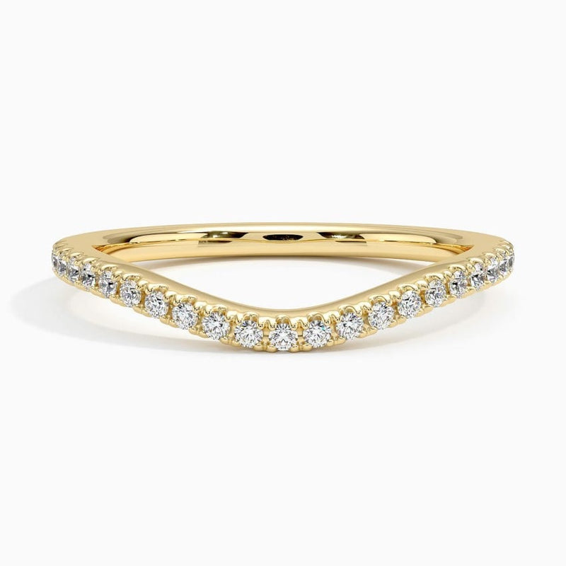 Scalloped Curve - Yellow Gold - Top