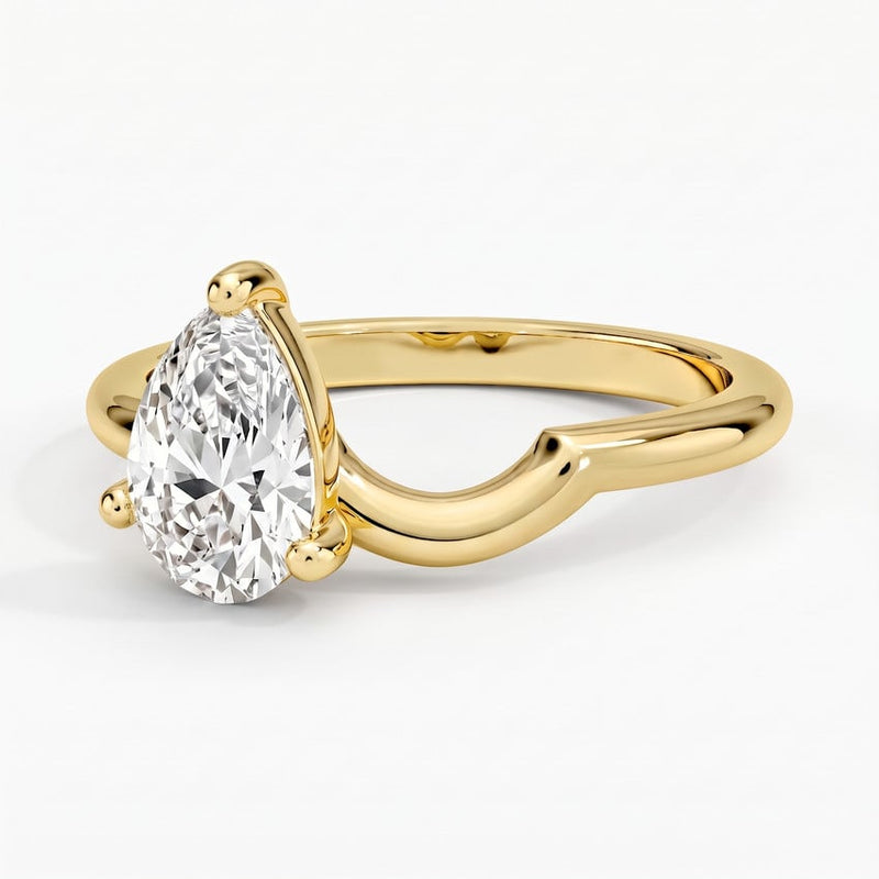 Pear Solo - Yellow Gold - Top