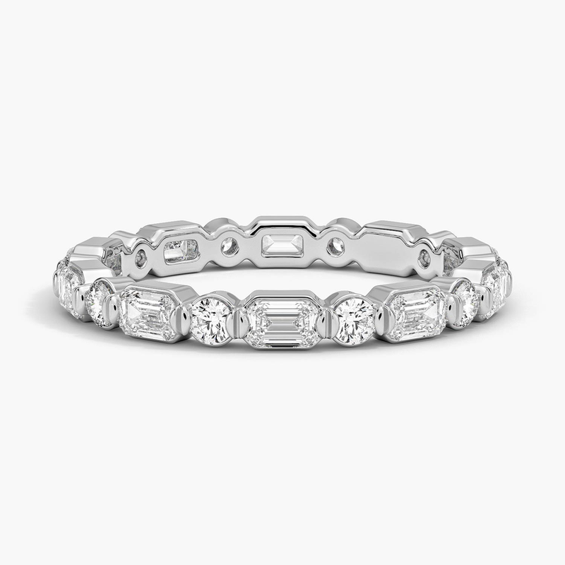 Emerald Eternity Mix - White Gold - Top