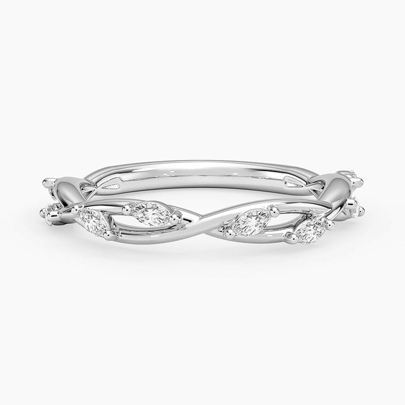 Marquise Twist - White Gold - Top