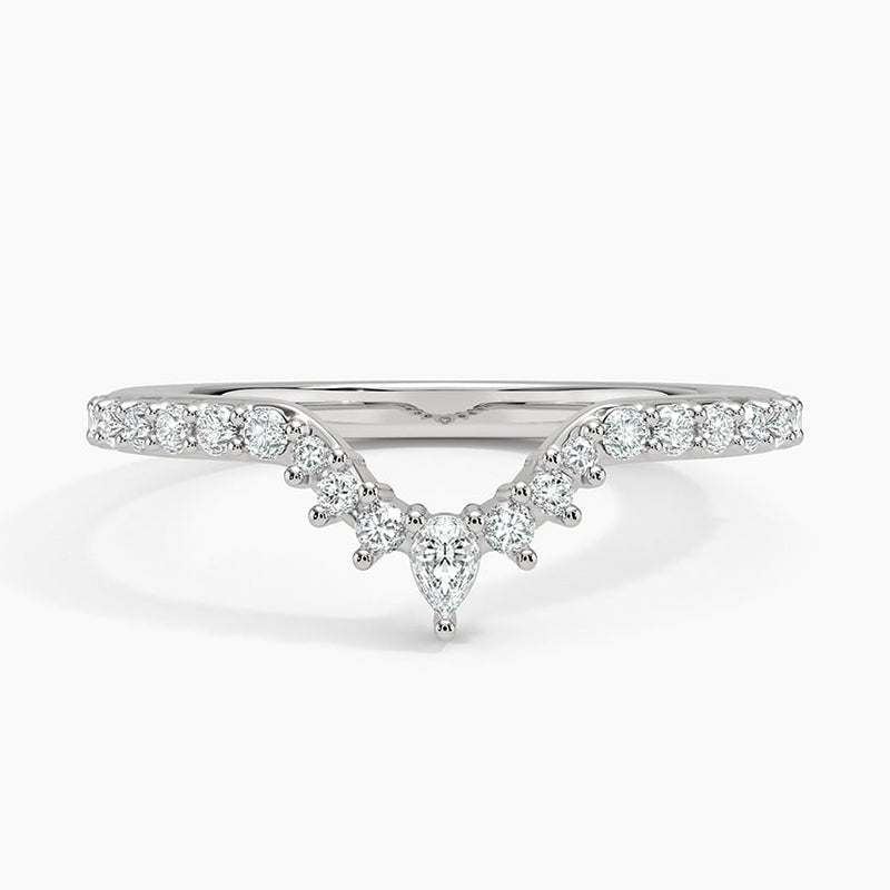 Pear Crescent - White Gold - Top