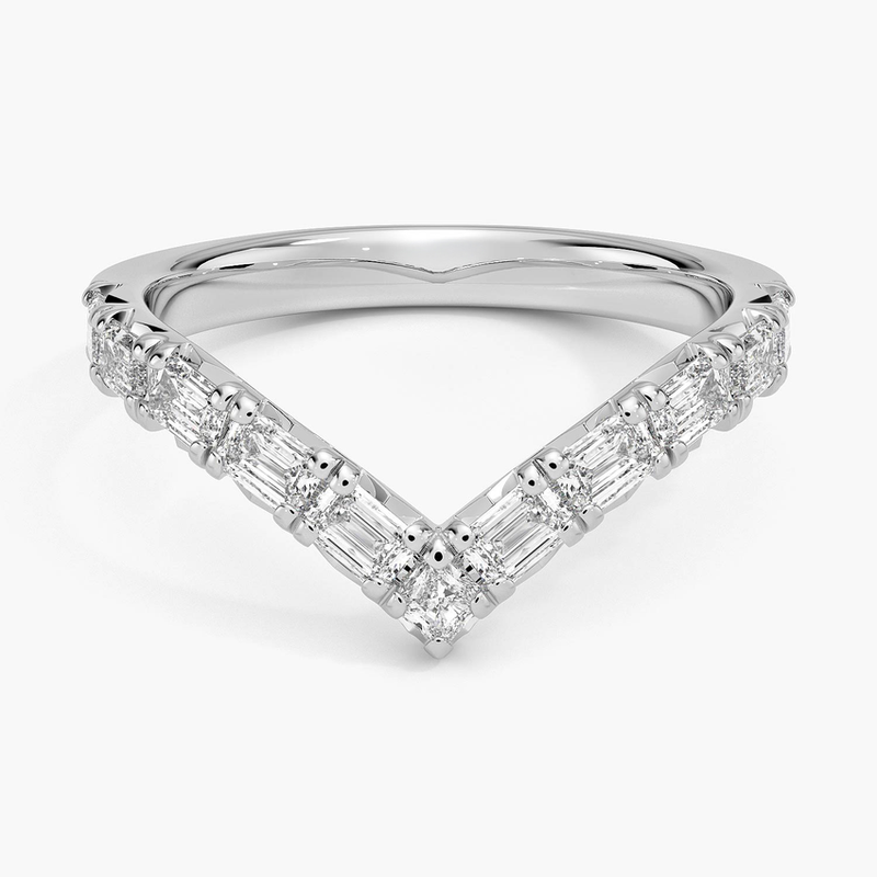Step-Cut Contour - White Gold - Top