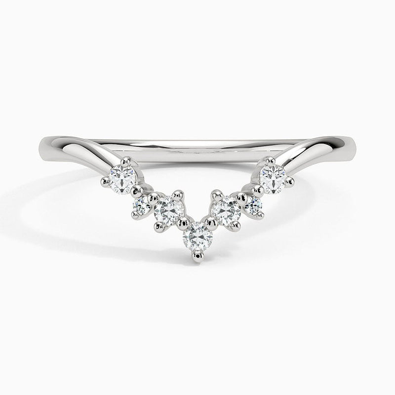 Cluster Chevron - White Gold - Top
