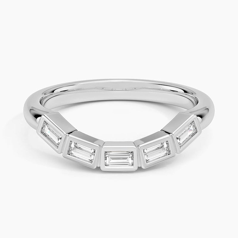 Baguette Curve - White Gold - Top