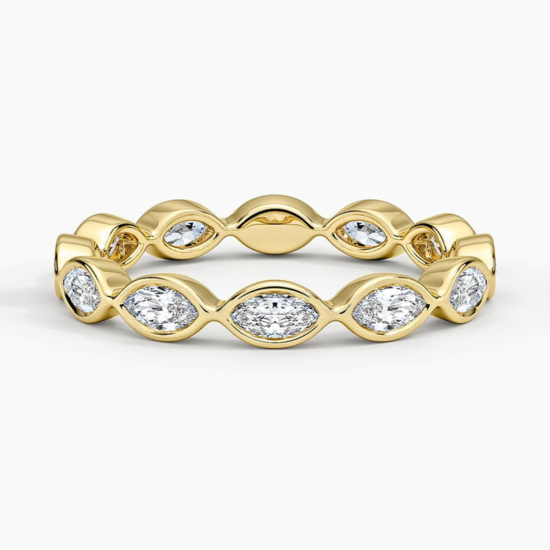 Marquise Bezel Eternity - Yellow Gold - Top