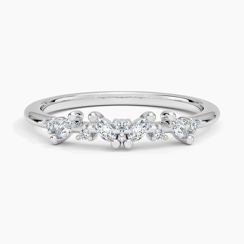 Marquise Accent - White Gold - Top