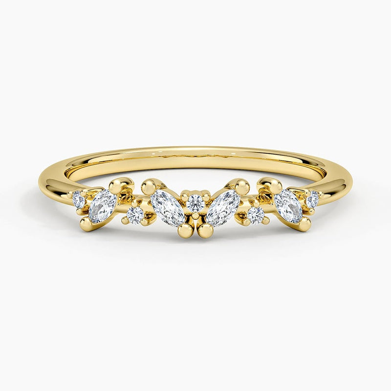 Marquise Accent - Yellow Gold - Top