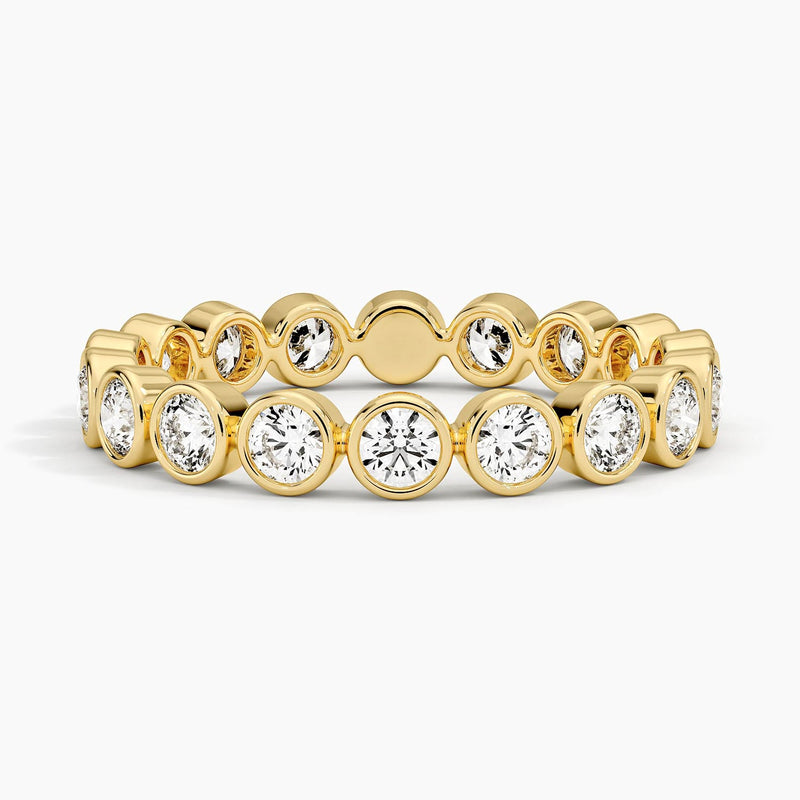 Wide Bezel Eternity - Yellow Gold - Top