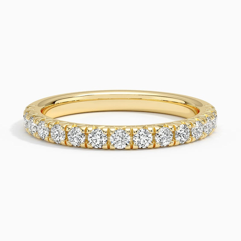 Slim French Pavé - Yellow Gold - Top