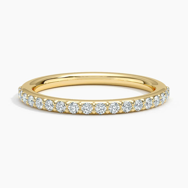 Petite Half Pavé - Yellow Gold - Top