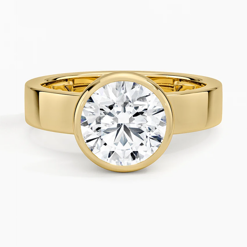Twilight Round lab-grown diamond ring, top view, 2 carat