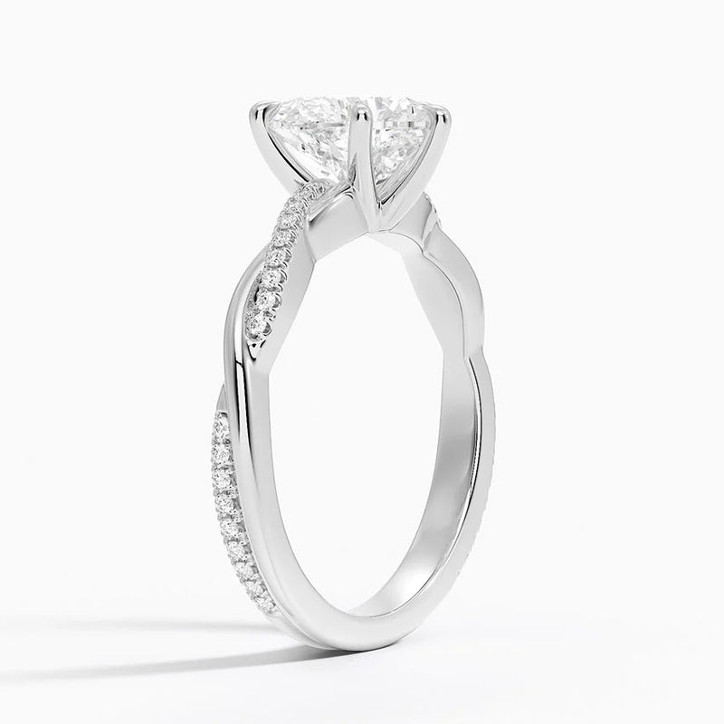 Primrose, side view in 14k White Gold