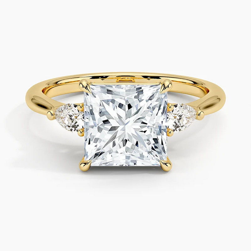 Mabel Princess lab-grown diamond ring, top view, 2 carat