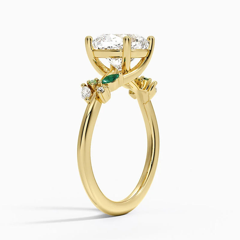 Oriana, side view in 14k Yellow Gold