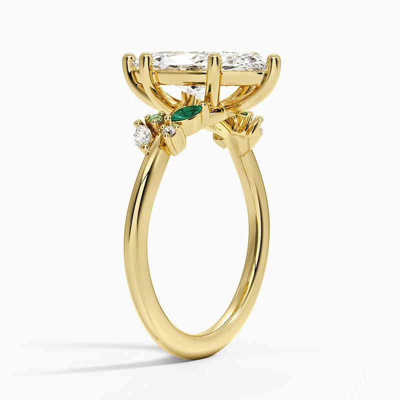 Sylvia, side view in 14k Yellow Gold
