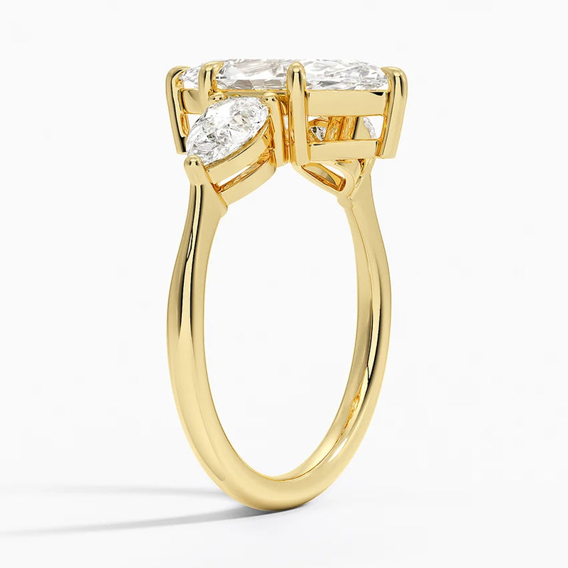 Flora, side view in 14k Yellow Gold