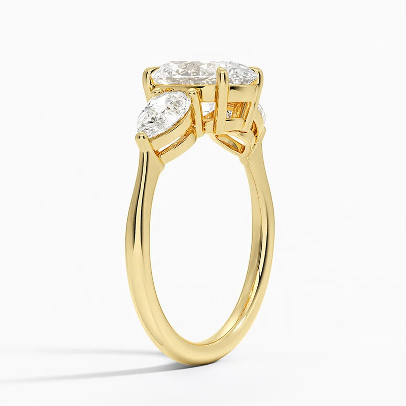Gloria, side view in 14k Yellow Gold