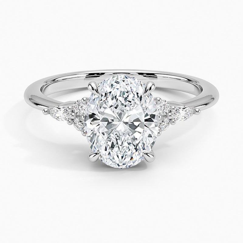 Aspen Diamond Ring - White Gold - 2 ct - Top