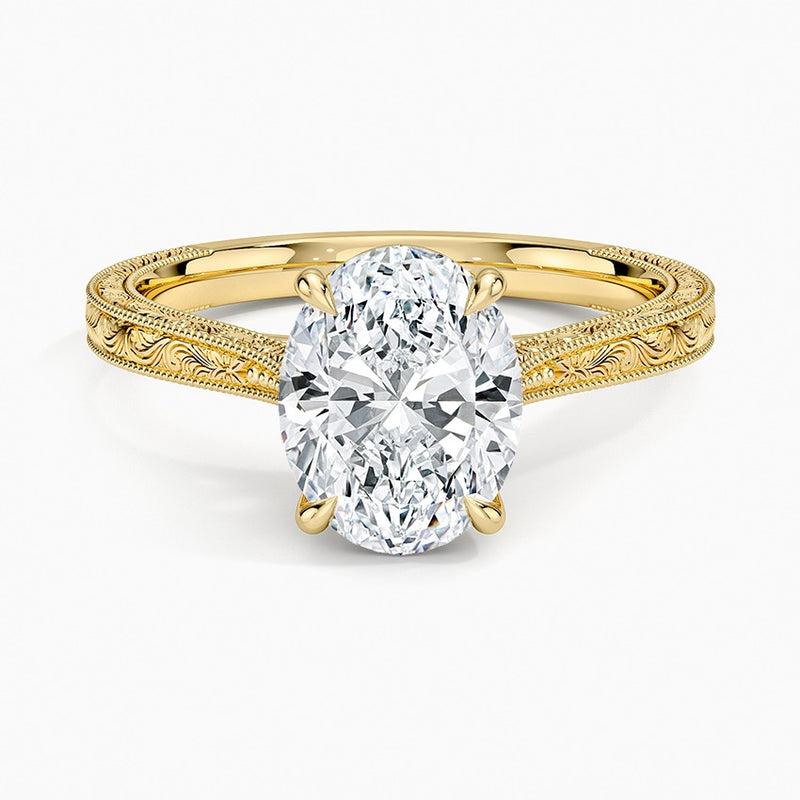 Hakone Diamond Ring - Yellow Gold - 2 ct - Top