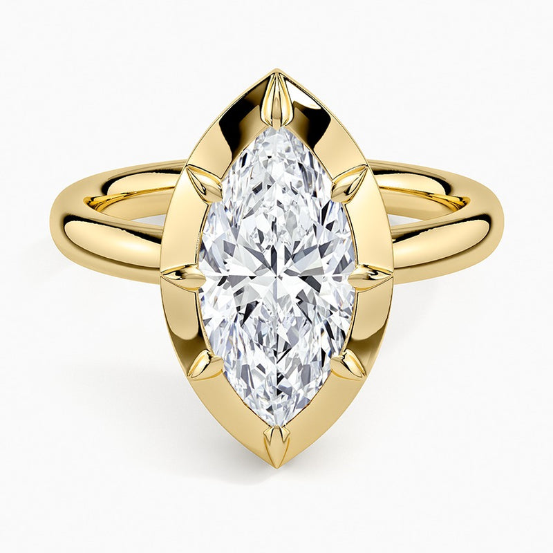 Cartagena Diamond Ring - Yellow Gold - 2 ct - Top