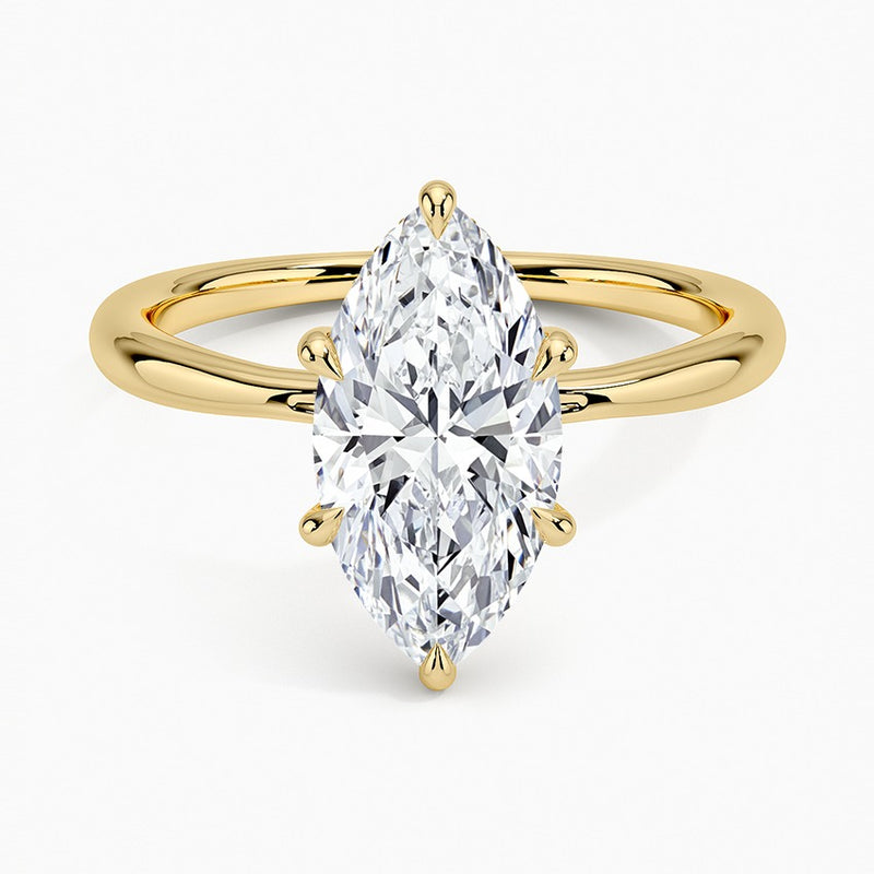 Kyoto Diamond Ring - Yellow Gold - 2 ct - Top