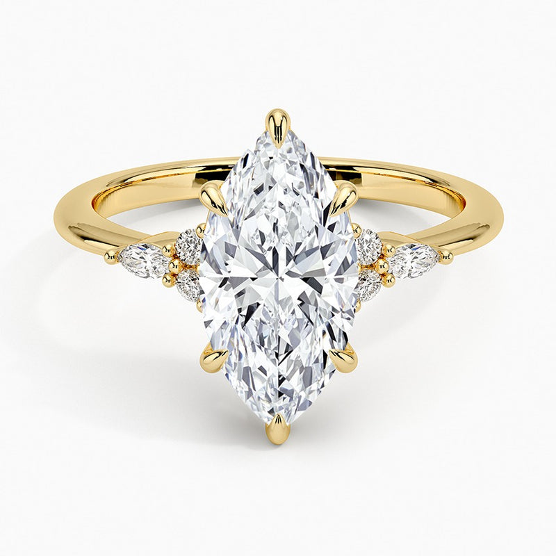 Tahoe Diamond Ring - Yellow Gold - 2 ct - Top