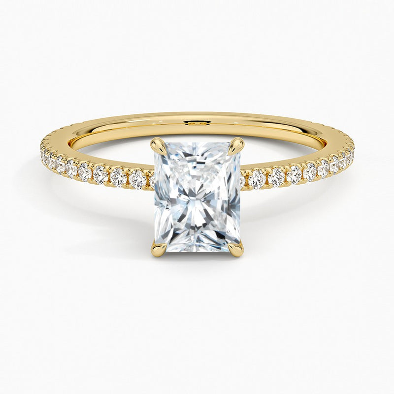 Bellagio Lab-Grown Diamond Ring - Yellow Gold - 1 ct - Top
