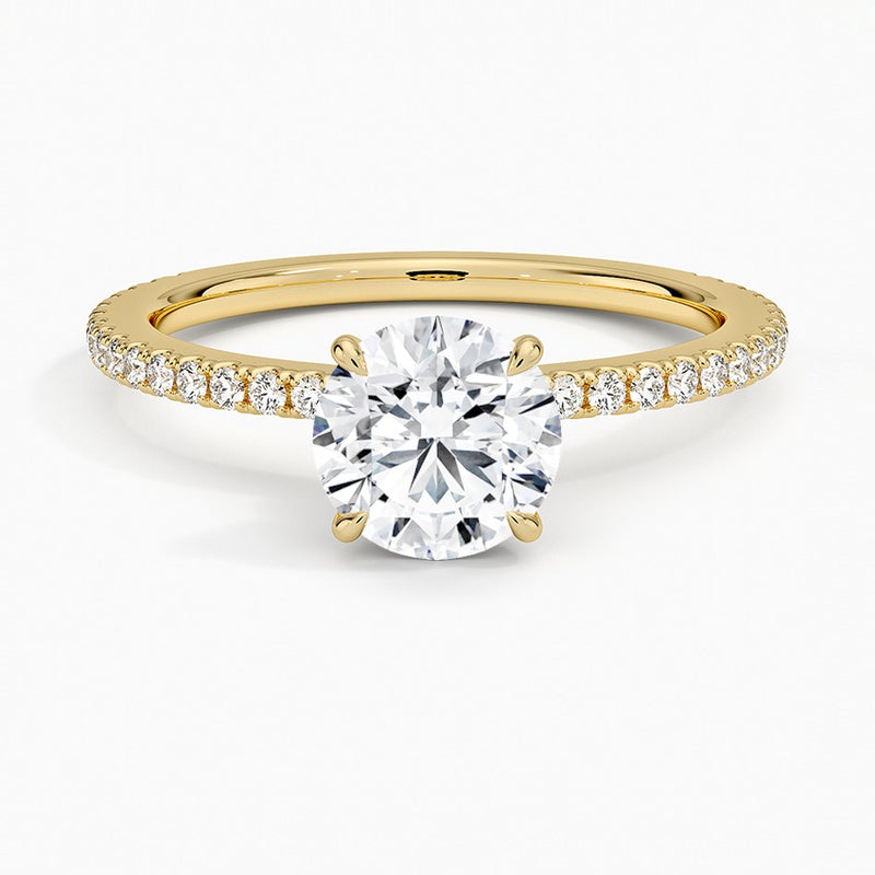 Ravello Lab-Grown Diamond Ring - Yellow Gold - 1 ct - Top