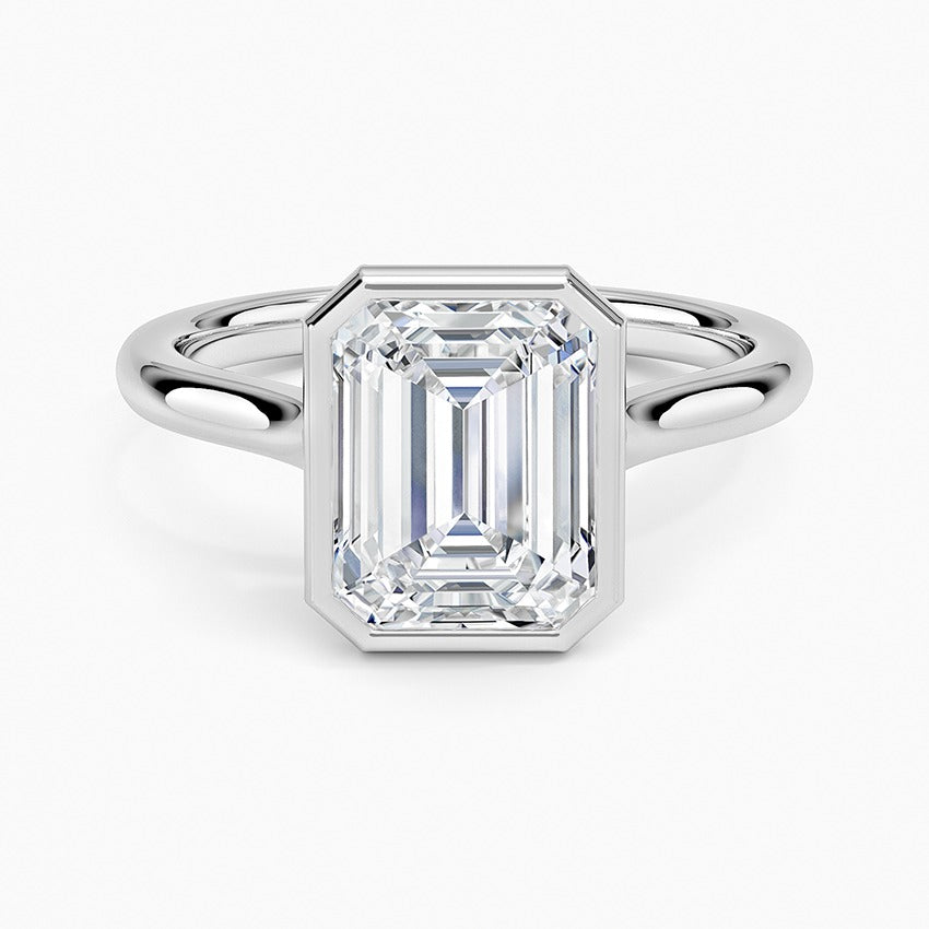 Complete lab-grown diamond engagement ring, made to order and shipped to Utah Valley