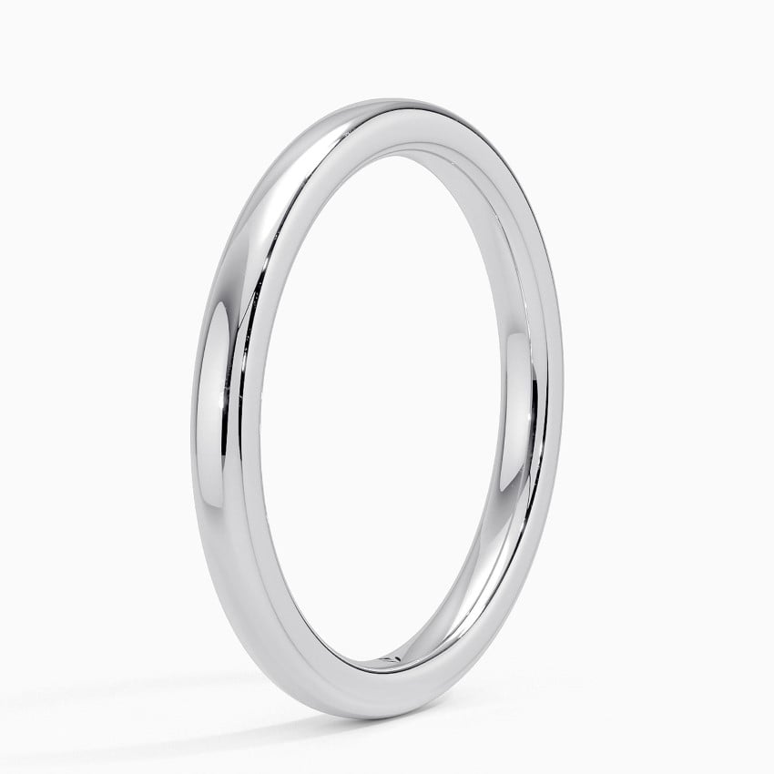 Classic Comfort 2mm - White Gold - Side 1
