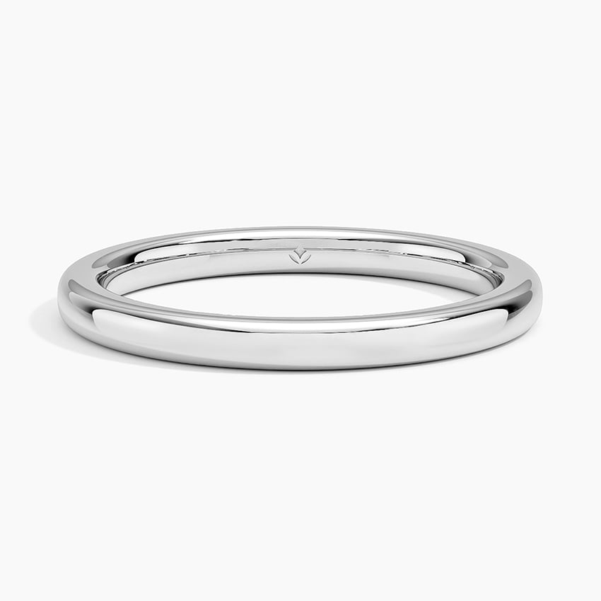 Classic Comfort 2mm - White Gold - Top