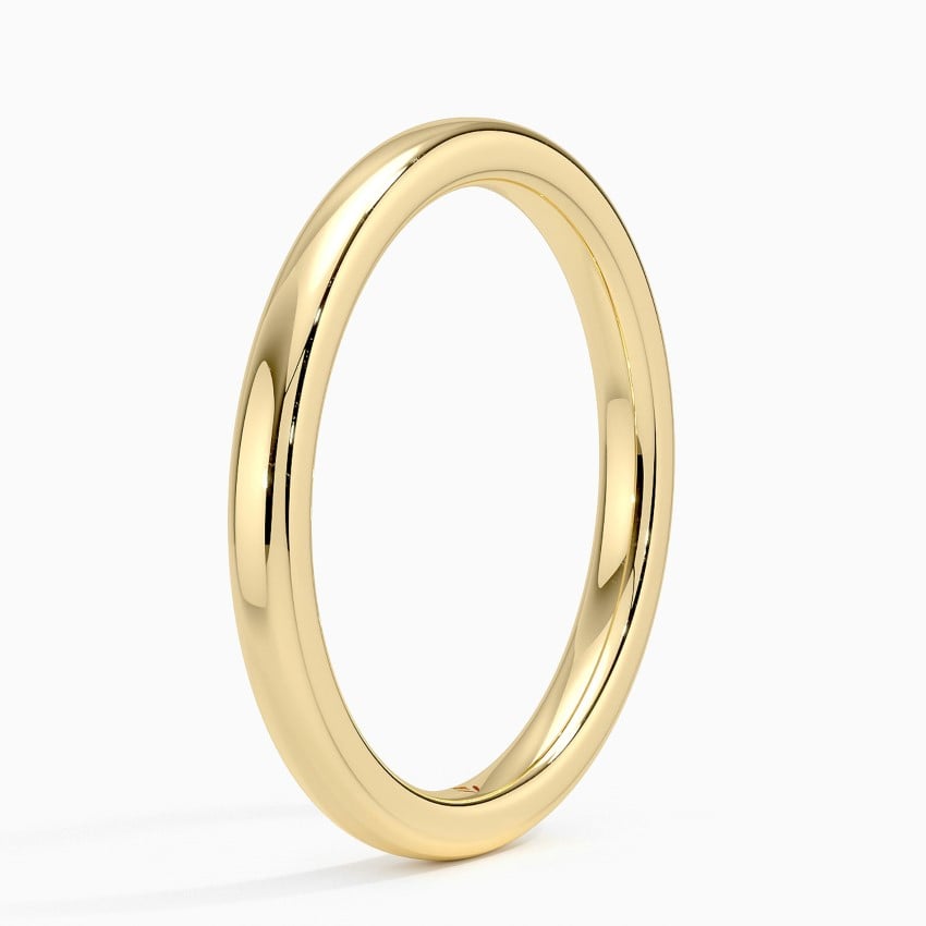 Classic Comfort 2mm - Yellow Gold - Side 1