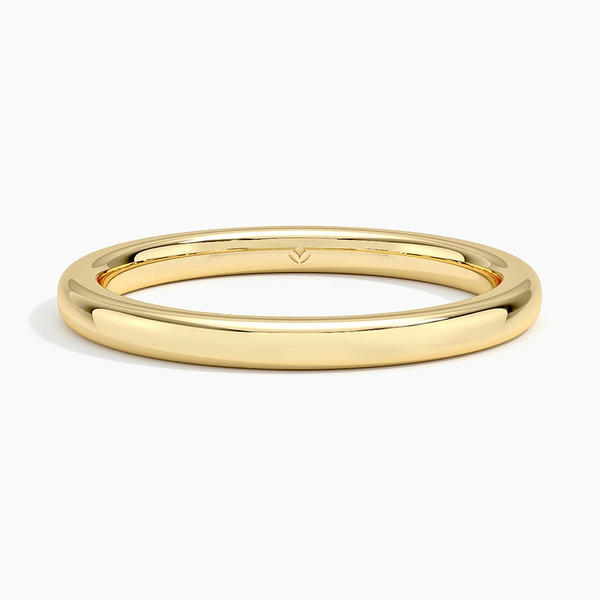 Classic Comfort 2mm - Yellow Gold - Top
