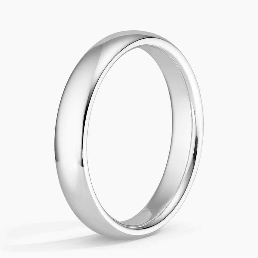 Classic Comfort 4mm - White Gold - Side 1