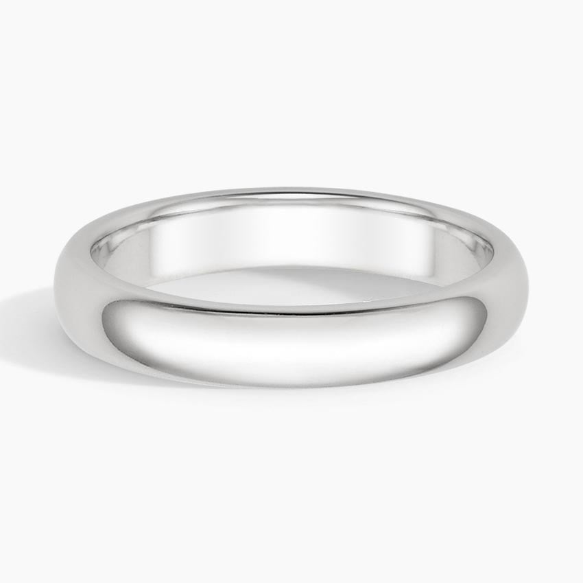 Classic Comfort 4mm - White Gold - Top