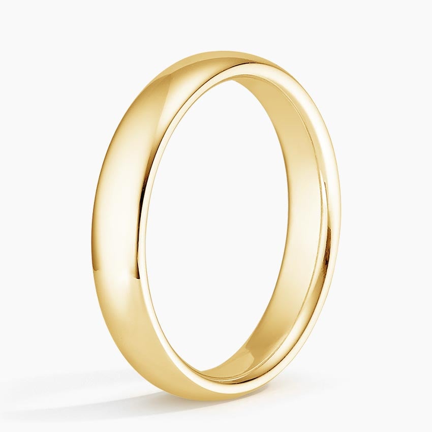 Classic Comfort 4mm - Yellow Gold - Side 1