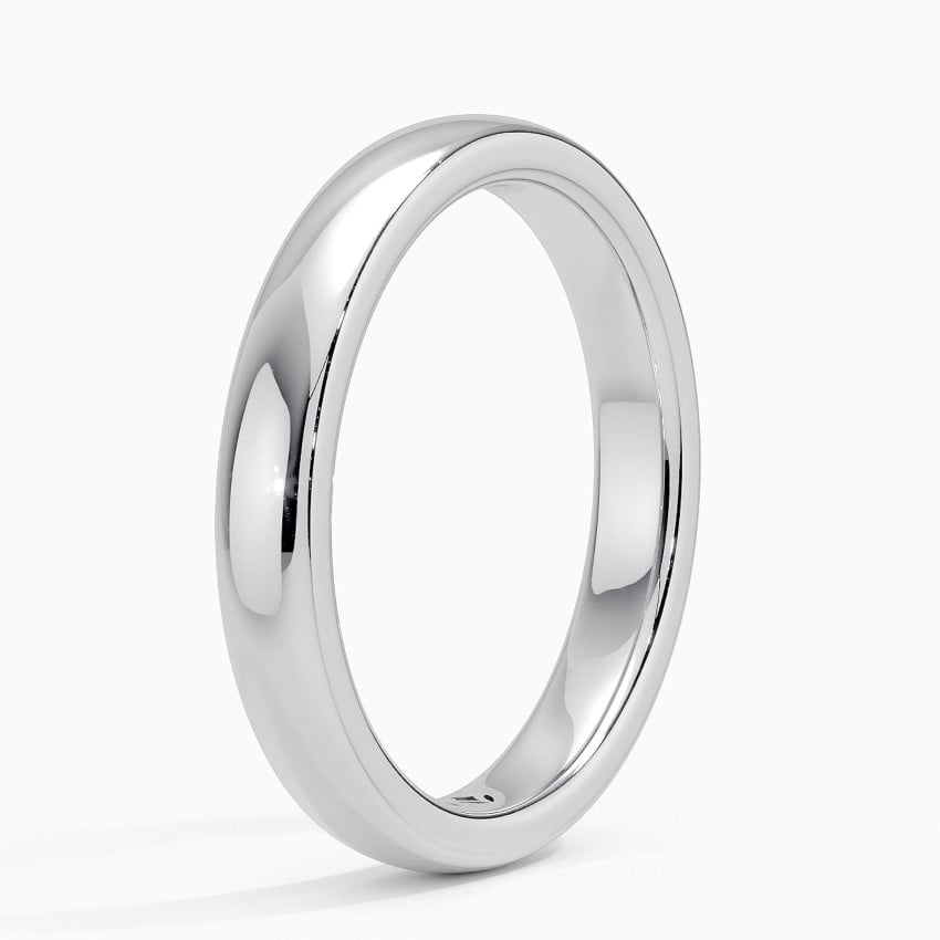 Classic Comfort 3mm - White Gold - Side 1