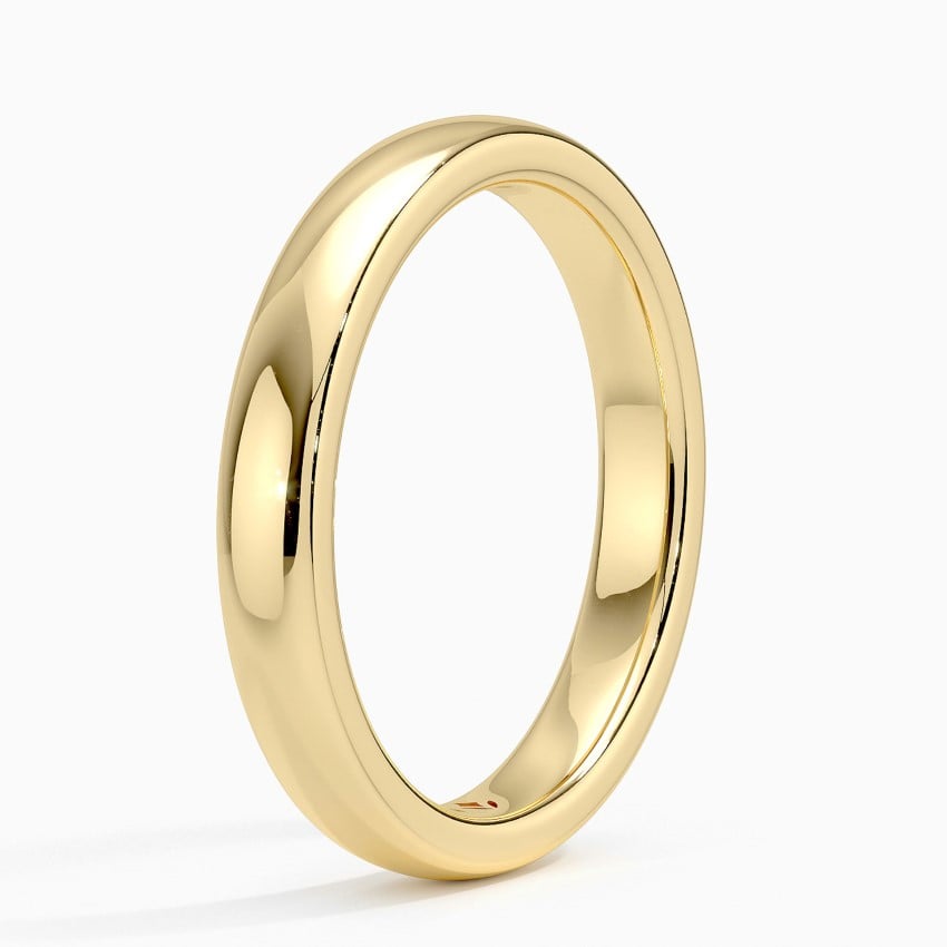 Classic Comfort 3mm - Yellow Gold - Side 1