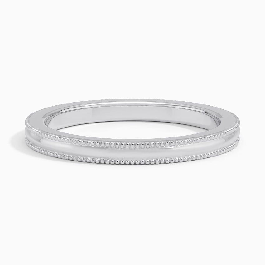 Milgrain Edge - White Gold - Top