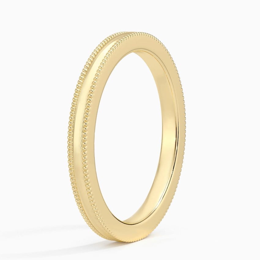 Milgrain Edge - Yellow Gold - Side 1